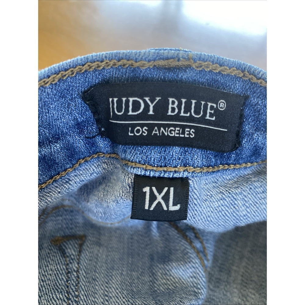 Judy Blue Skinny Fit Distressed Jeans Plus Size 1X Mid Rise Stretch JB8228MD - Picture 5 of 8